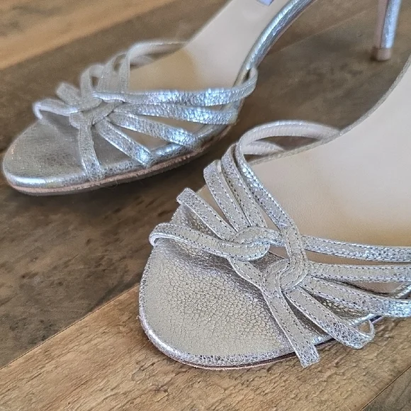 Like New Jimmy Choo Gold/Silver Strappy Sandals